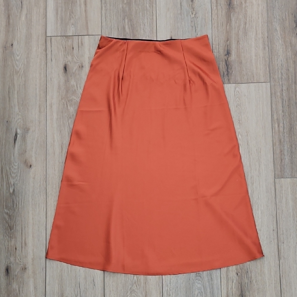 Amazon Elegant Orange Skirt Size Small. New Without Tags
